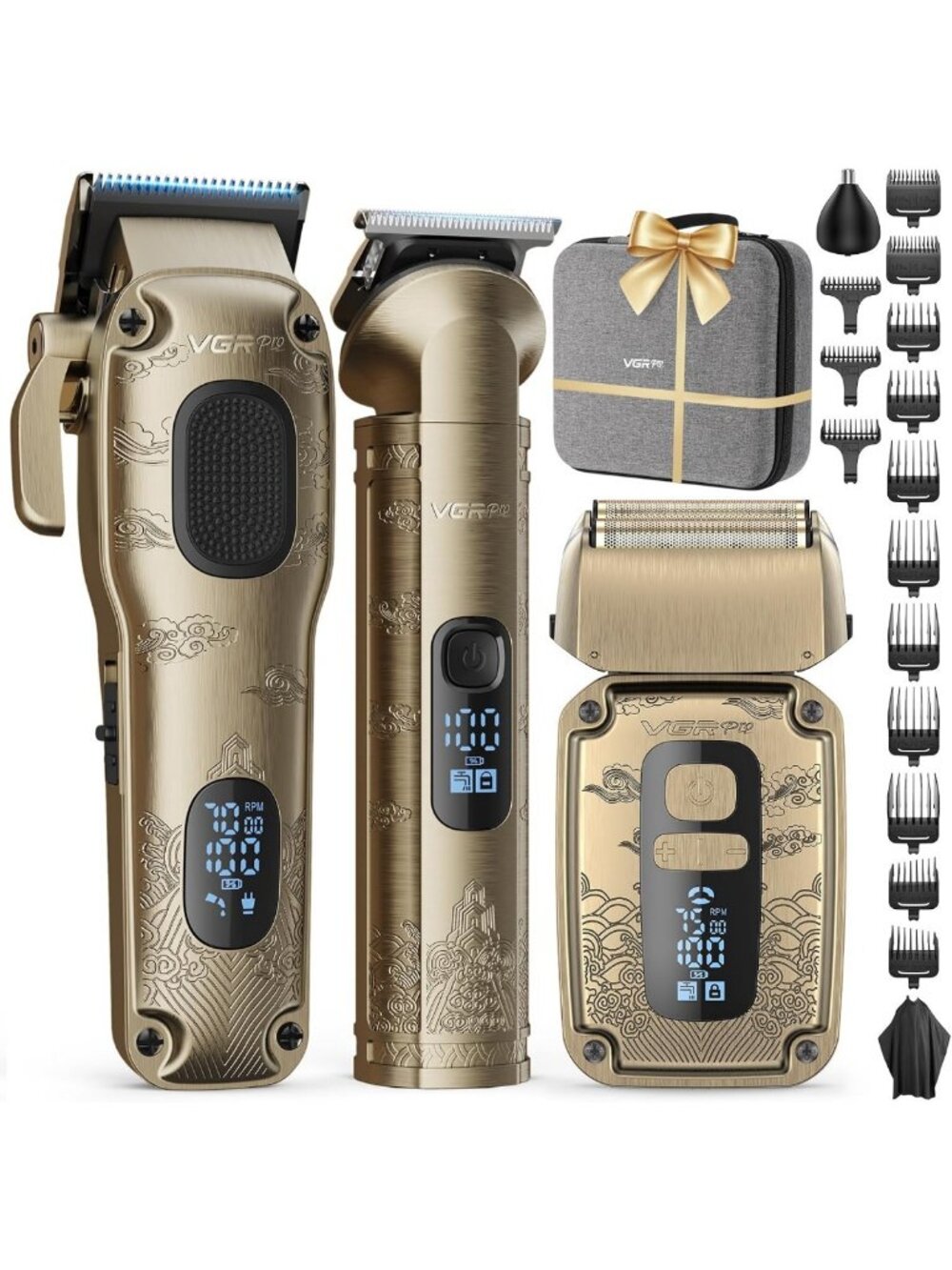 3-in-1 Hair Clippers Set for Men | Beard Trimmer & Foil Shaver | Grooming Kit